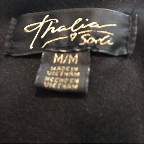 Thalia Sodi Dress Women Size Medium Floral Polka Dot Print Short Sleeves V-Neck - Picture 10 of 10